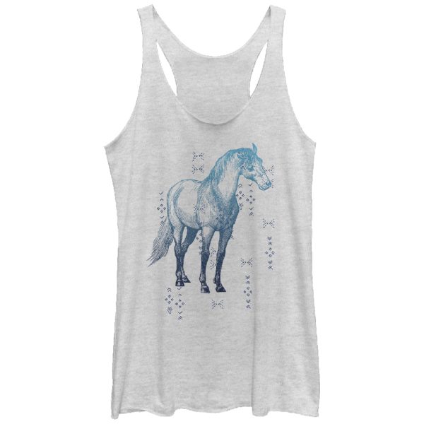 Women_s Lost Gods Horse Pattern Racerback Tank Top