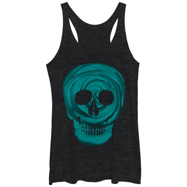 Women_s Lost Gods Hypnosis Skull Racerback Tank Top