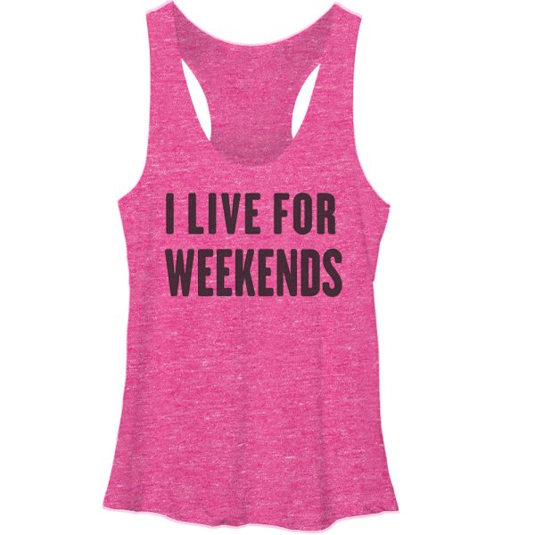 Women_s Lost Gods I Live for Weekends Racerback Tank Top