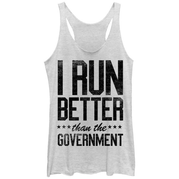 Women_s Lost Gods I Run Better Than the Government Racerback Tank Top