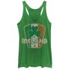 Women_s Lost Gods Ireland Flag Clover Racerback Tank Top