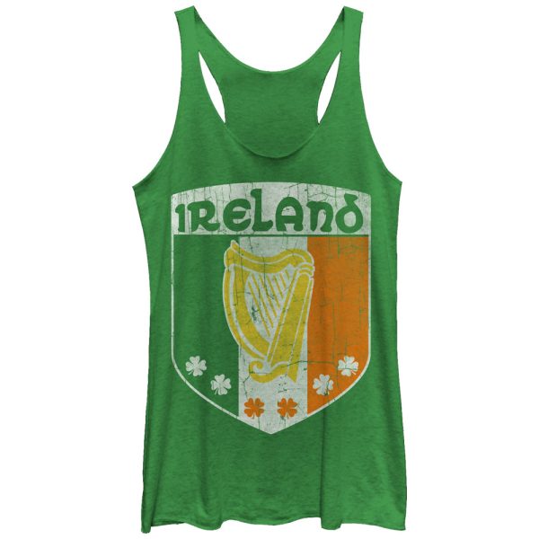 Women_s Lost Gods Ireland Harp Crest Racerback Tank Top