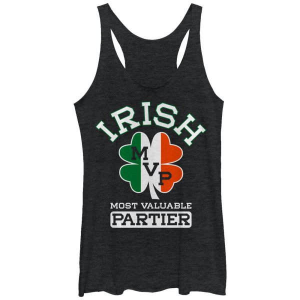 Women_s Lost Gods Irish Most Valuable Partier Racerback Tank Top