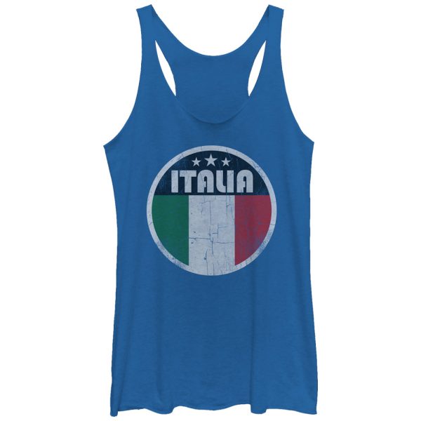 Women_s Lost Gods Italy Flag Circle Racerback Tank Top