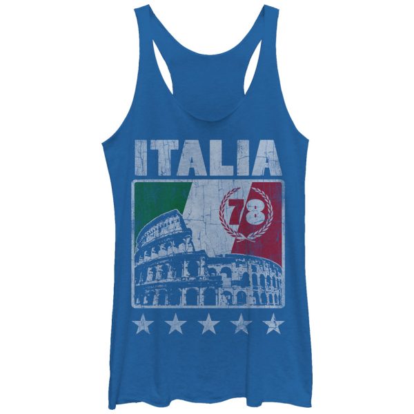 Women_s Lost Gods Italy Flag Colosseum Racerback Tank Top