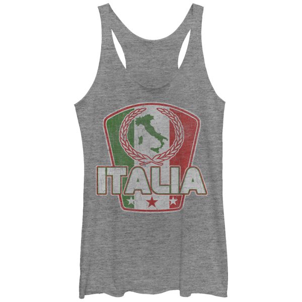 Women_s Lost Gods Italy Flag Map Racerback Tank Top