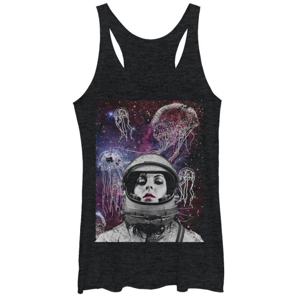 Women_s Lost Gods Jellyfish Astronaut Racerback Tank Top