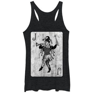 Women_s Lost Gods Joker Card Racerback Tank Top