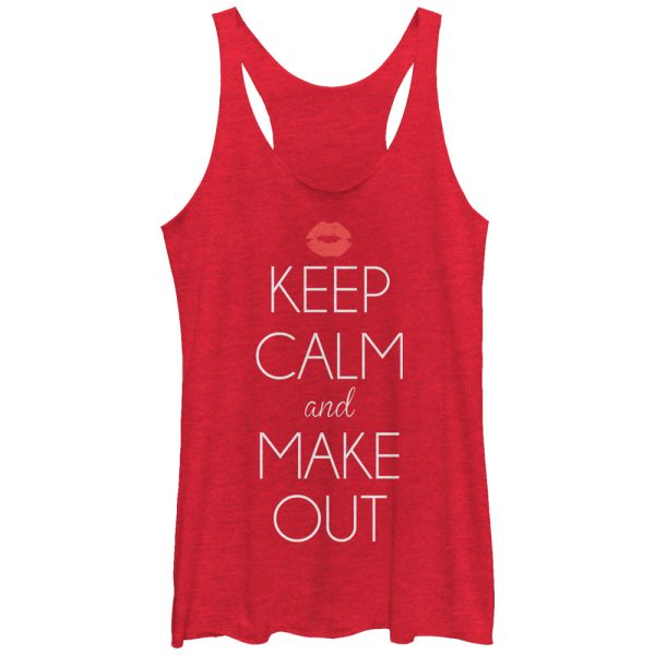 Women_s Lost Gods Keep Calm and Make Out Racerback Tank Top