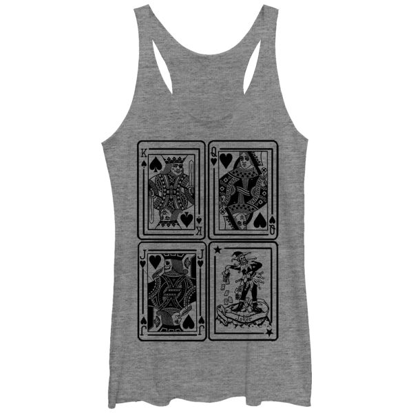 Women_s Lost Gods King Queen Jack Joker Playing Cards Racerback Tank Top