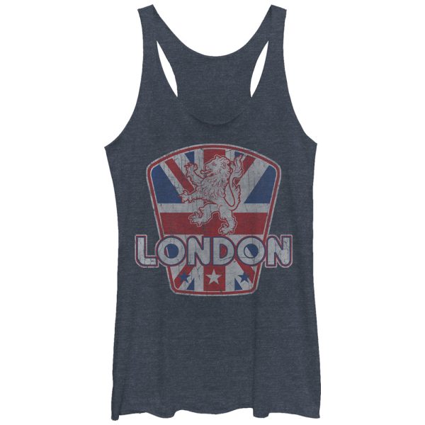 Women_s Lost Gods London Union Jack Lion Racerback Tank Top