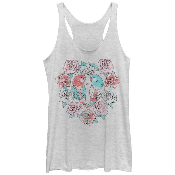 Women_s Lost Gods Love Bird Heart Racerback Tank Top