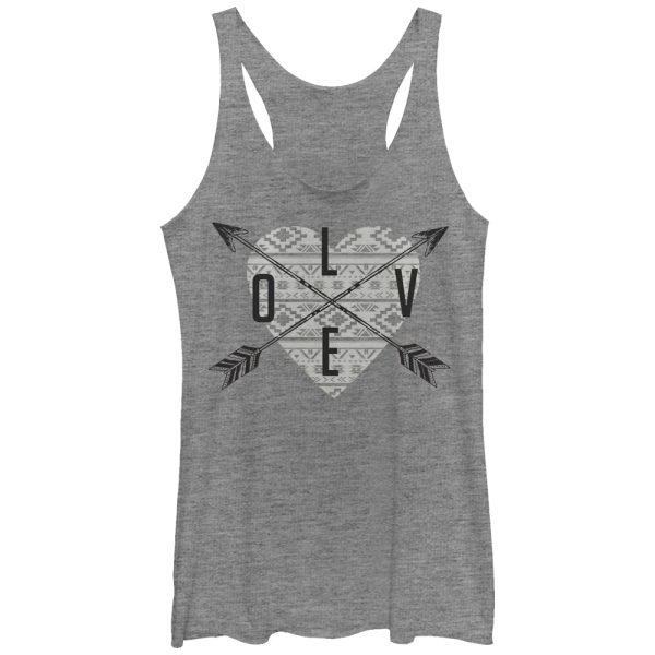 Women_s Lost Gods Love Crossed Arrow Racerback Tank Top