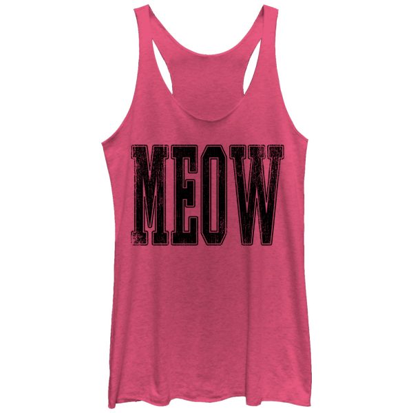 Women_s Lost Gods Meow Racerback Tank Top