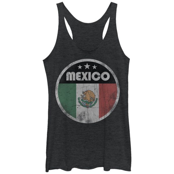 Women_s Lost Gods Mexico Flag Circle Racerback Tank Top