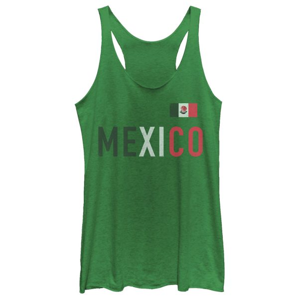 Women_s Lost Gods Mexico Flag Racerback Tank Top