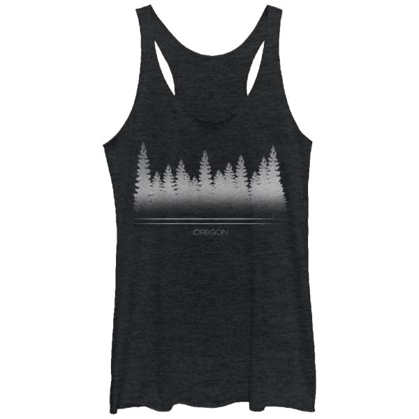 Women_s Lost Gods Oregon Pine Trees Racerback Tank Top