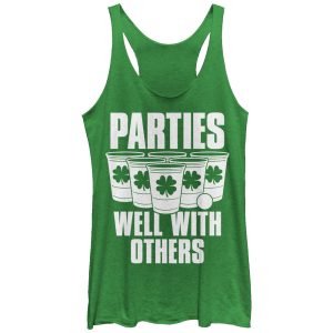 Women_s Lost Gods Parties Well With Others Pong Racerback Tank Top