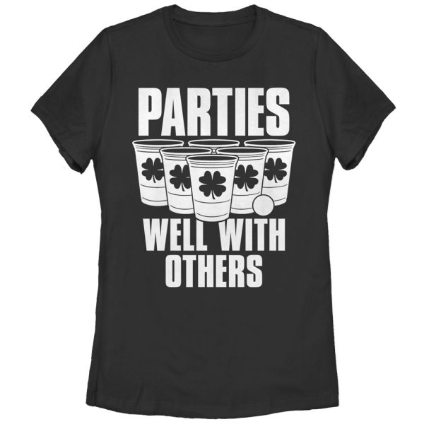 Women_s Lost Gods Parties Well With Others Pong T-Shirt