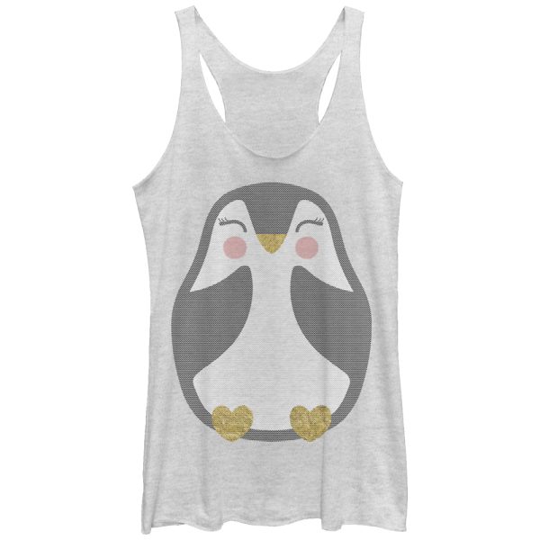 Women_s Lost Gods Penguin Cuddle Racerback Tank Top