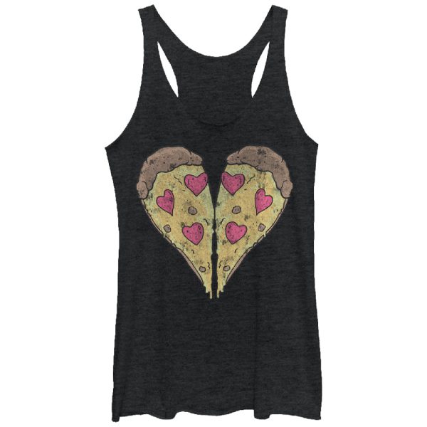 Women_s Lost Gods Piece of Pizza Heart Racerback Tank Top