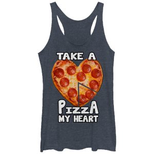 Women_s Lost Gods Pizza My Heart Racerback Tank Top