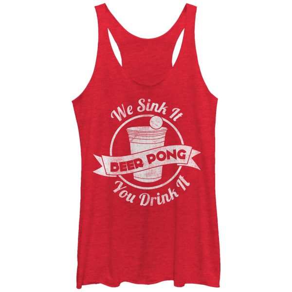 Women_s Lost Gods Pong Sink It Drink It Racerback Tank Top