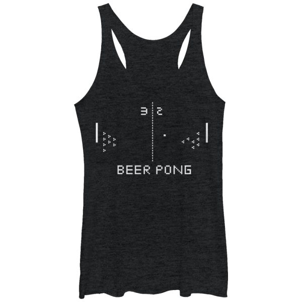 Women_s Lost Gods Pong Video Game Racerback Tank Top