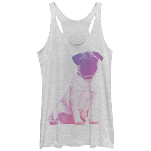 Women_s Lost Gods Pug Puppy Racerback Tank Top