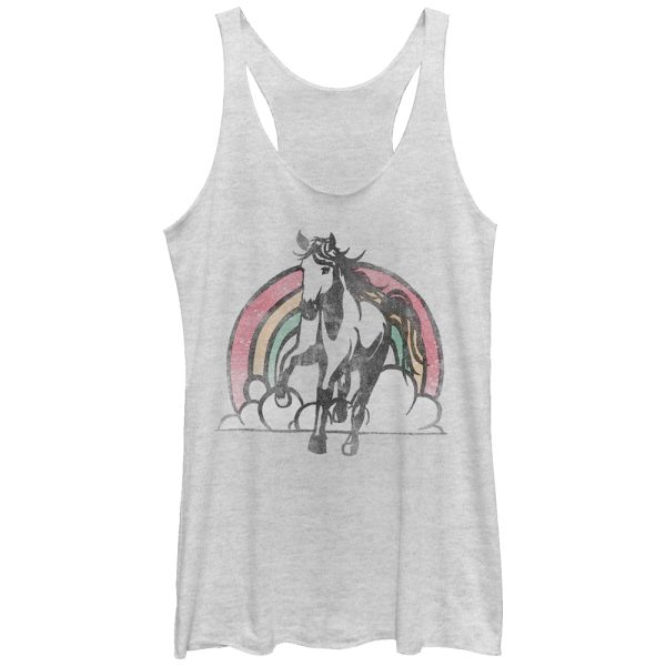 Women_s Lost Gods Rainbow Horse Racerback Tank Top