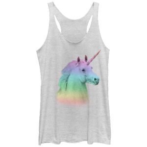 Women_s Lost Gods Rainbow Unicorn Racerback Tank Top