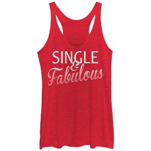 Women_s Lost Gods Single and Fabulous Racerback Tank Top