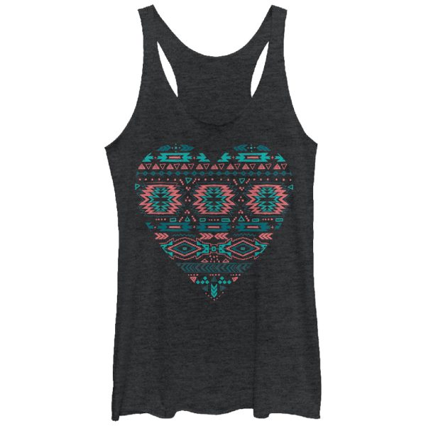 Women_s Lost Gods Southwest Print Heart Racerback Tank Top