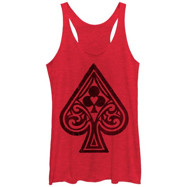 Women_s Lost Gods Spade Club Heart Diamond Racerback Tank Top