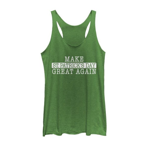 Women_s Lost Gods St. Patrick_s Day Great Again Racerback Tank Top