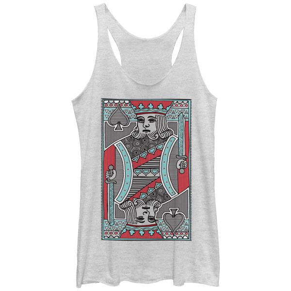 Women_s Lost Gods Striped King Playing Card Racerback Tank Top