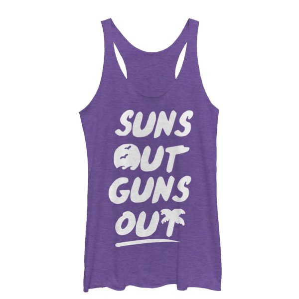 Women_s Lost Gods Sun_s Out Guns Out Racerback Tank Top