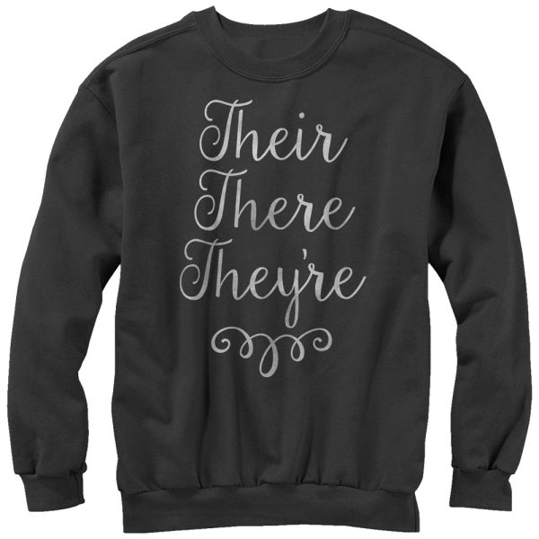 Women_s Lost Gods Their There They_re Grammar Sweatshirt