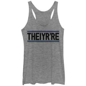 Women_s Lost Gods Theiyr_re Grammar Mistake Racerback Tank Top