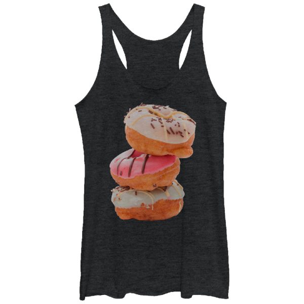 Women_s Lost Gods Three Doughnut Stack Racerback Tank Top