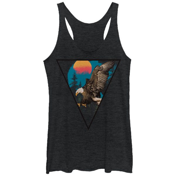 Women_s Lost Gods Triangle Bald Eagle Racerback Tank Top