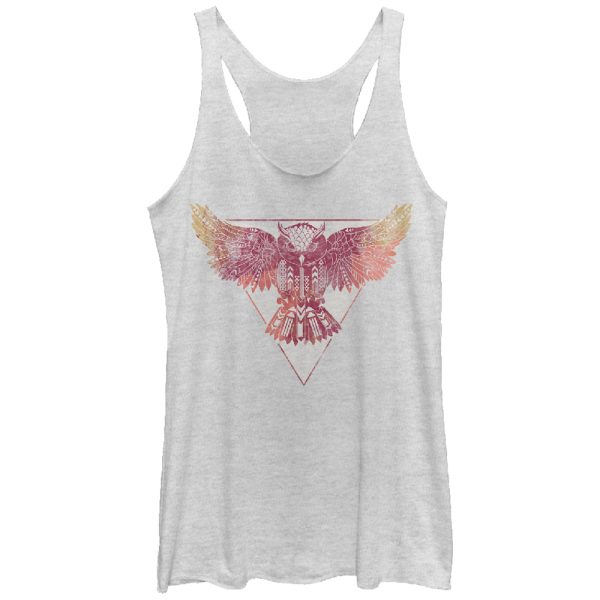 Women_s Lost Gods Triangle Owl Racerback Tank Top