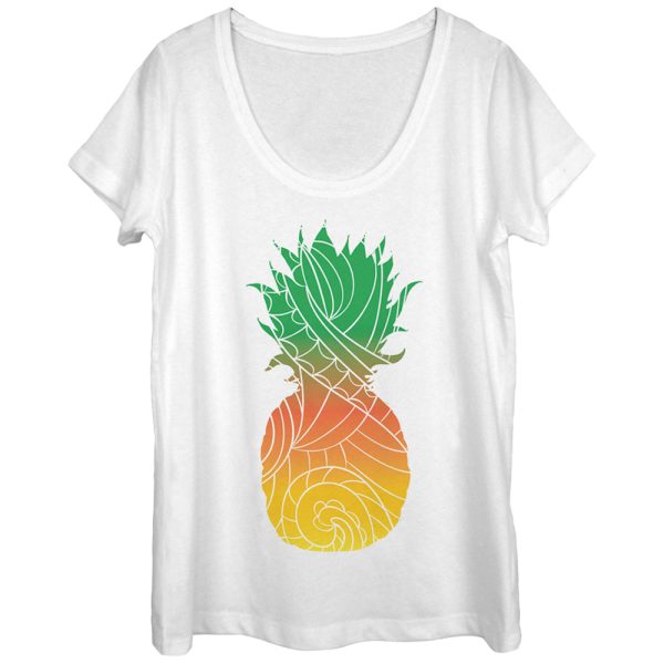 Women_s Lost Gods Tribal Pineapple Scoop Neck