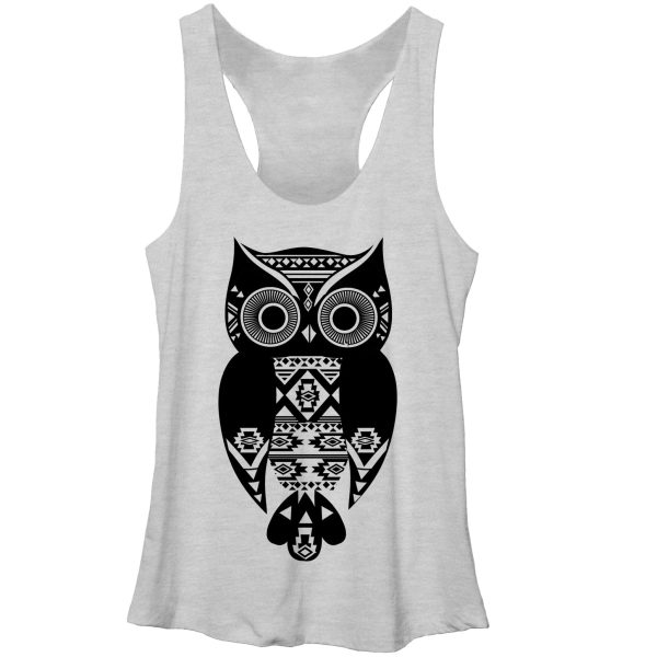 Women_s Lost Gods Tribal Print Owl Racerback Tank Top