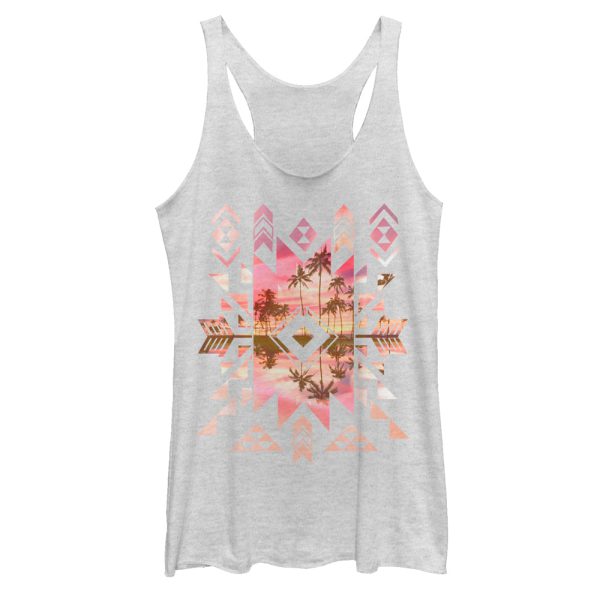 Women_s Lost Gods Tribal Print Sunset Racerback Tank Top