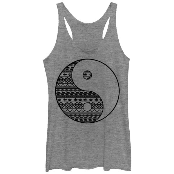 Women_s Lost Gods Tribal Yin Yang Print Racerback Tank Top