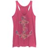 Women_s Lost Gods Tropical Print Anchor Racerback Tank Top