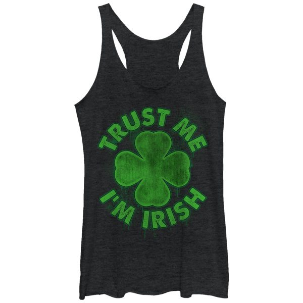 Women_s Lost Gods Trust Me I_m Irish Racerback Tank Top