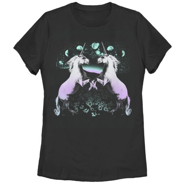 Women_s Lost Gods Two Moon Unicorn T-Shirt