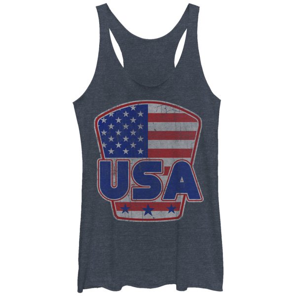 Women_s Lost Gods USA Shield Racerback Tank Top